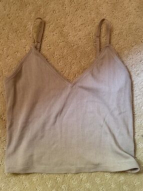 lululemon athletica Tan Ribbed V-Neck Cami